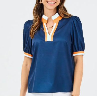 OB Collar Stripe Top