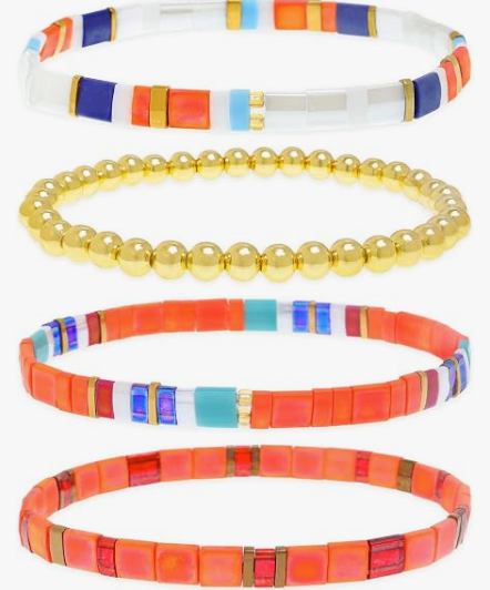 Flat Beaded Bracelets